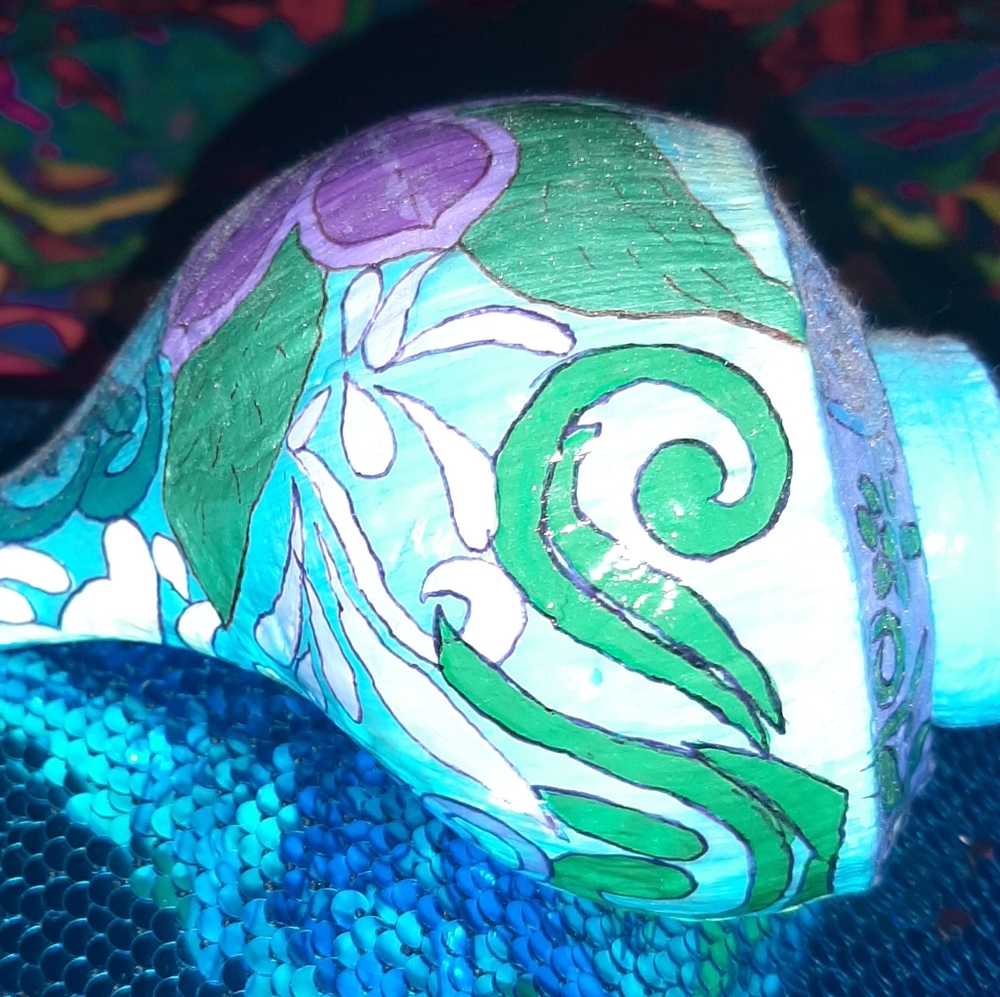 🐚🌞Hand-painted conch shell - Picture 2 of 4